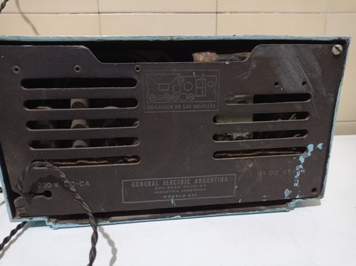 Radio Valvular General Electric Para Reparar Y Coleccionar (Usado)