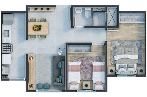 Imagem 4 de 20 de Lançamento Alto Do Galleria Aptos 45 A 48m2 2 Dorms,sala Jantar E Estar,cozinha,banheiro,1 Vaga Coberta,ponto Ar Cond,lazer Completo - Ap00262 - 69403226