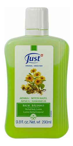 Imagen 1 de 3 de Just - Bálsamo - Con Árnica Y Hamamelis - Moretones 290ml