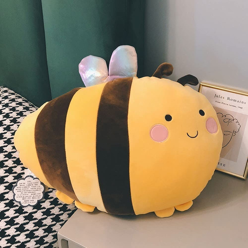 Imagen 2 de 8 de Peluche Almohada Cojín Abeja 50cm