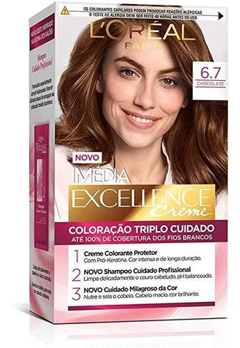 Tinte Imedia Excellence Loréal Creme Tono 67