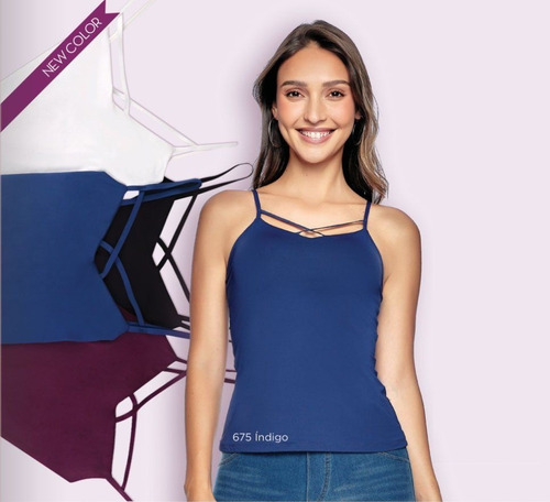 14494 Blusa Ilusion Top Bralette Cintas Cruzadas Tiras Sexy