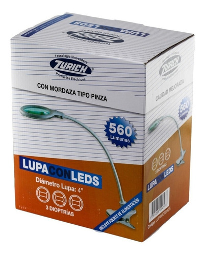 Lampara Luz Led Lupa C/ Mordaza Profesional Brazo Extensible