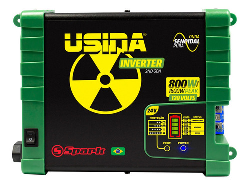 Inversor Usina 800w 24v 110v Senoidal 1600w De Pico