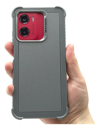 Funda Case 3 En 1 Para Moto G05 Protector 360 Uso Rudo Duro Gris Moto G05