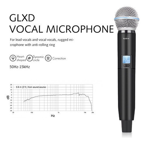 Micrófono De Mano Inalámbrico Uhf Shure Glxd4