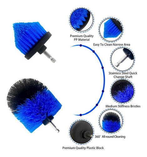 Juego De Accesorios Para Taladros, Estropajo Eléctrico Clean