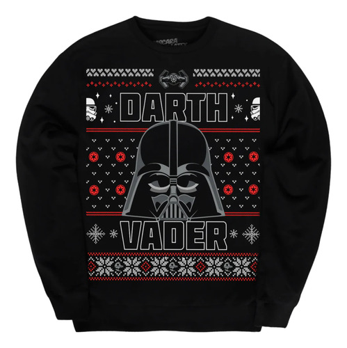 Pullover Máscara De Látex Star Wars Darth Vader Ugly Hombre