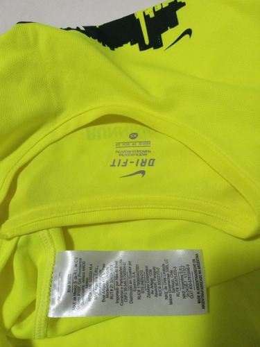 Remera Deportiva Nike We Run Buenos Aires Fluor Oferta! (Usado)