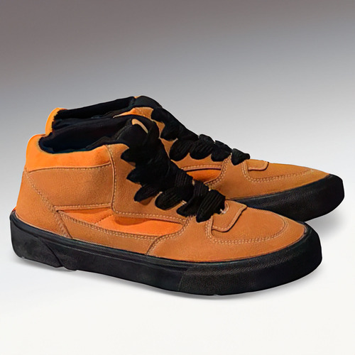 Zapatillas Hombre Modelo Skater Caña Alta Naranja 7644
