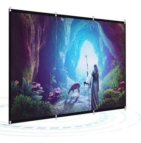 Pantalla Proyeccion Cine Portatil Plegable Alto Brillo 60 72