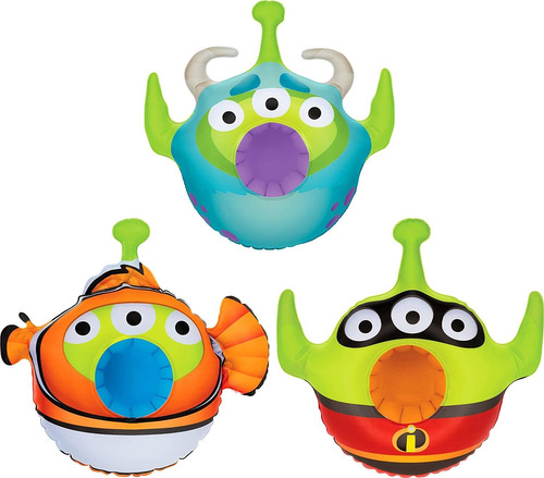 Disney Pixar Swimways Flotadores Inflables Para Tazas, X6u