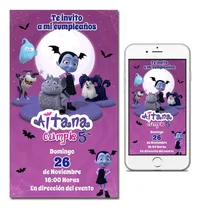Comprar Tarjetas Invitaciones Digitales Personalizadas Vampirina