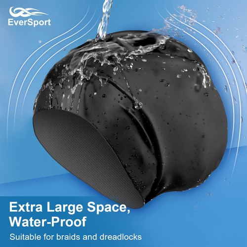 Eversport Gorro De Natacion Extragrande Para Trenzas Y Ra...