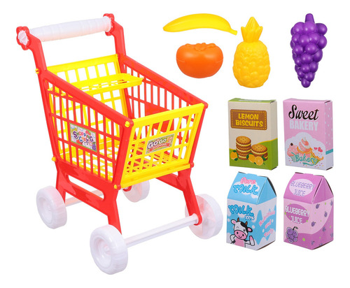 1 Conjunto Pequeño Carrito De Compras Interesante Supermerca