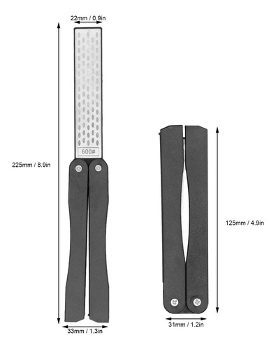 Afilador De Cuchillos Plegable Portátil Para Herramientas Al