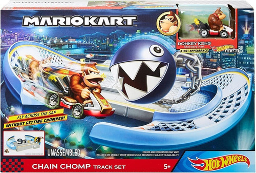 Hot Wheels Mario Kart Pista Lanzador Chain Chomp Donkey Kong