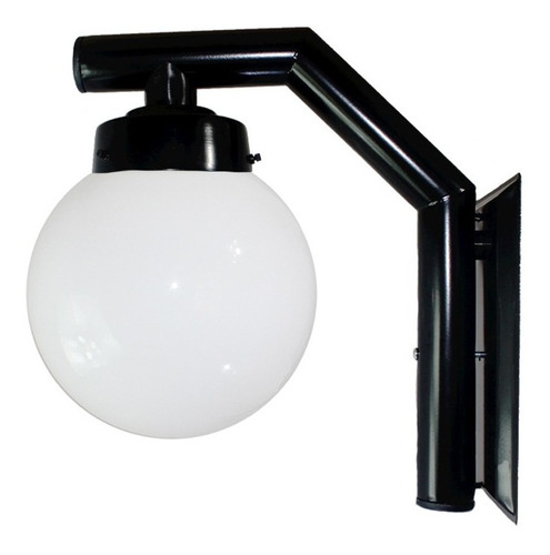 Arandela Colonial Externa Com Vidro Bola 10x20cm Ideal - 210 Cor Preto 110V/220V