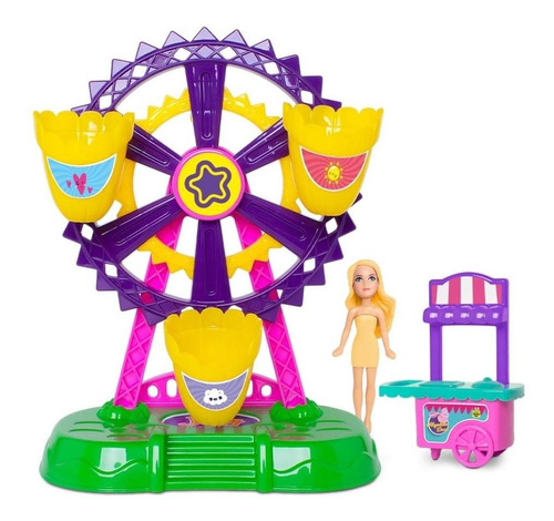 Parque De Diversão Da Judy Boneca + Roda Gigante Samba Toys