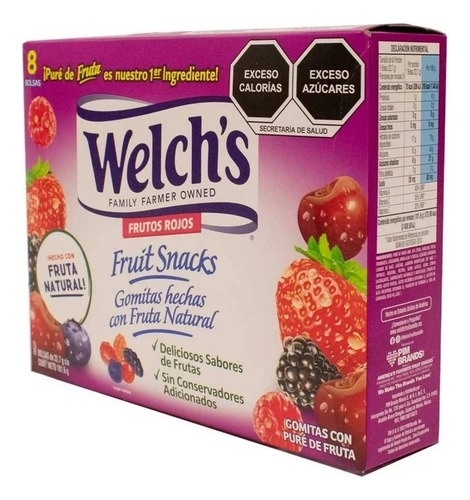 Gomitas Sabor Frutos Rojos Welch's Snacks Pack 8 Bolsas