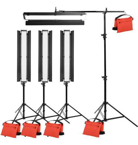 Genaray Box Lighting 36  Soft Strip 4-light Standard Kit Wit