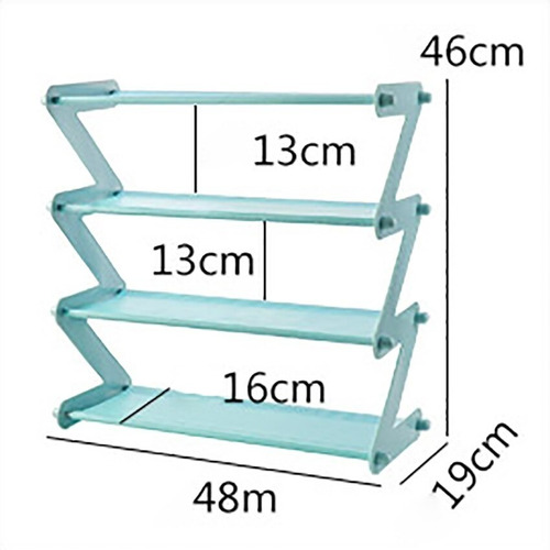 Imagen 4 de 10 de Estante Zapatera 4 Niveles Rack Championes Zapatos Zig Zag