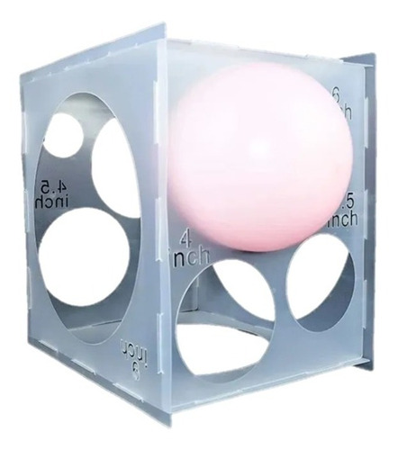 Cubo Medidor Caja Calibrador De Globos Plegable 9 Huecos