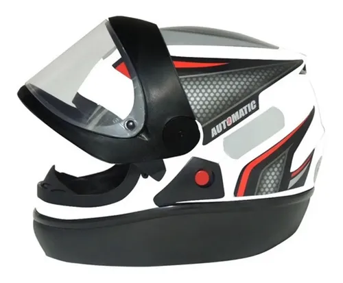 Capacete Fechado Para Moto Fw3 Automático Branco Tamanho 56 Desenho Automatic — foto 1