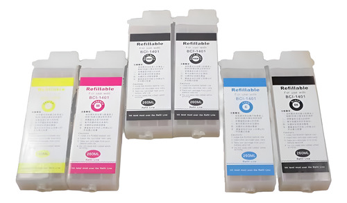 6 Cartuchos Rellenables Para Ipf 605 670 710 750 760 770 780