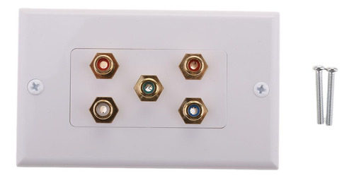 Cable Licencia De Pared Decorativa Inserte 5 Acopladores Rca