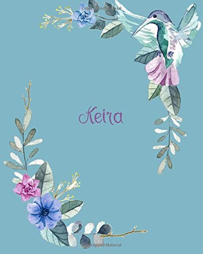 Keira 110 Pages 8x10 Inches Classic Blossom Blue Design With