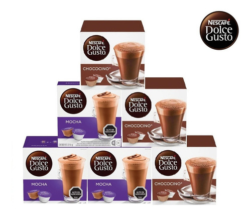 Imagen 1 de 1 de Capsulas De Café Dolce Gusto X3 Chococcino X3 Mocha