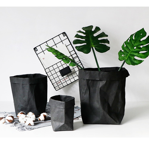 Bolsa De Papel Kraft Lavable, Decorativa, Reutilizable
