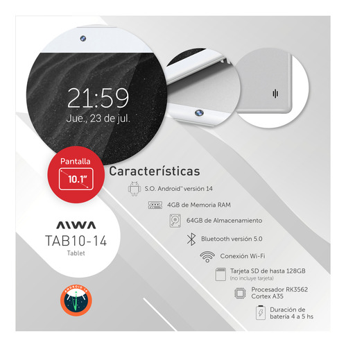 Tablet 10.1 64gb 4gb Ram Quad Core Android 14 Usb-c