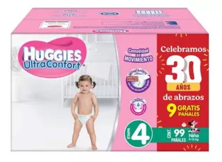 Pañales Huggies UltraConfort Etapa 4 niñas Etapa 4