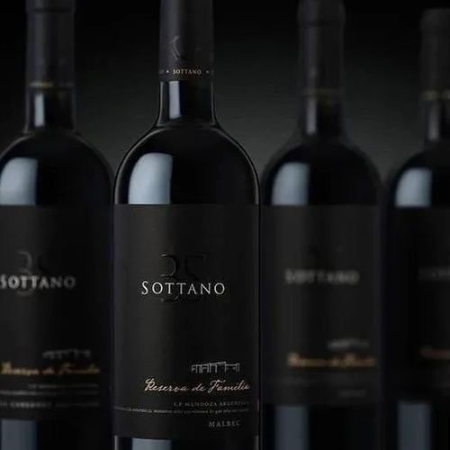 Imagen 2 de 8 de Vino Sottano Reserva De Familia Malbec Caja X 6 X 750ml.