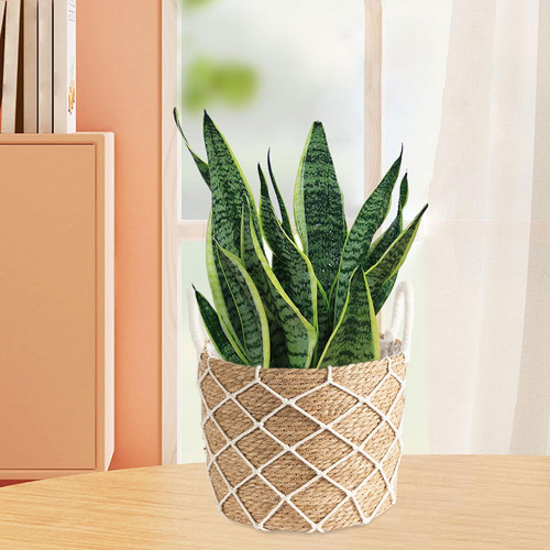 Suporte De Plantador De Piso, Cesta De Vime, Suporte De L