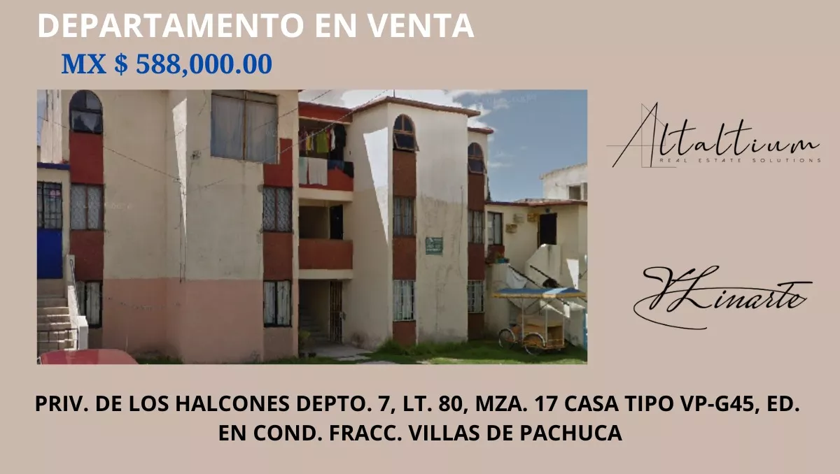 Departamento En Venta En Priv. De Los Halcones Villas De Pachuca Hidalgo I Vj-bv-010