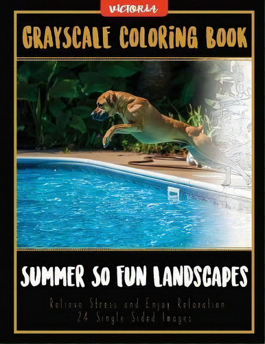 Summer So Fun Landscapes : Grayscale Coloring Book Relieve Stress And Enjoy Relaxation 24 Single ..., De Victoria., Vol. 1. Editorial Createspace Independent Publishing Platform, Tapa Blanda En Inglés