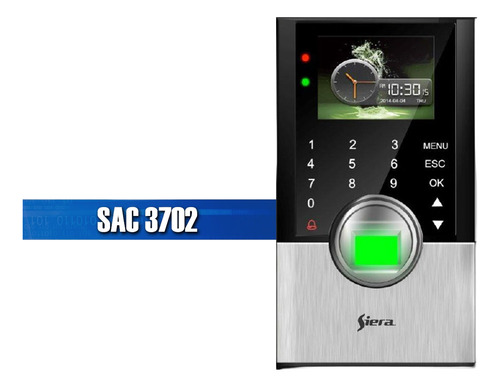 Lector Biométrico/proximidad Modelo Sac 3702-2k, Marca Siera