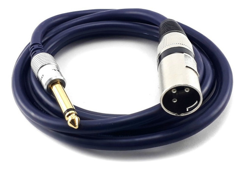 Cable Plug De 1/4 Mono Ts 6,35mm A Xlr Canon Macho 1.8mts