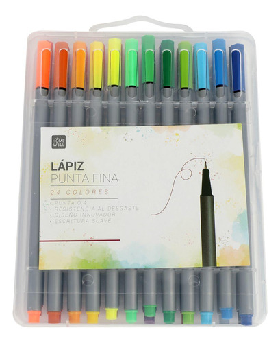 Set Lápices Punta Fina 24 Colores Lapiz