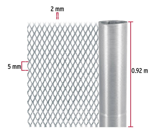 Malla Mosquitera De Acero Galvanizado, Rollo De 11m X 0.92m