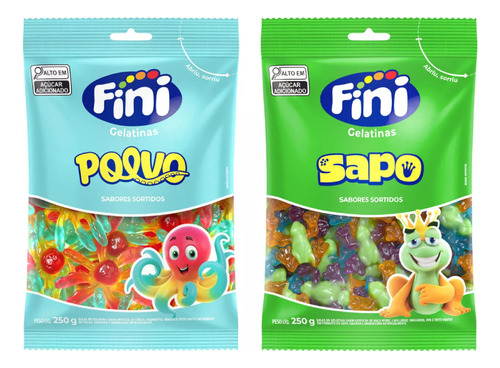 Balas Fini Sapo E Polvo- Kit C/2 Pacotes De 250g
