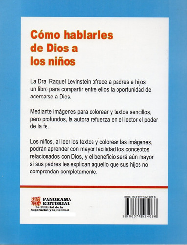 Cómo Hablarles De Dios A Los Niños, De Raquel Levinstein. Editorial Panorama, Tapa Blanda, Edición 2013 En Español, 2013