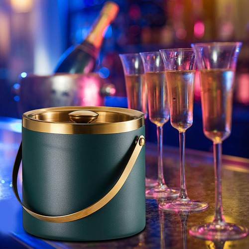 Cubo De Hielo Con Asa, Cubo De Vino Multiusos, 3l Verde