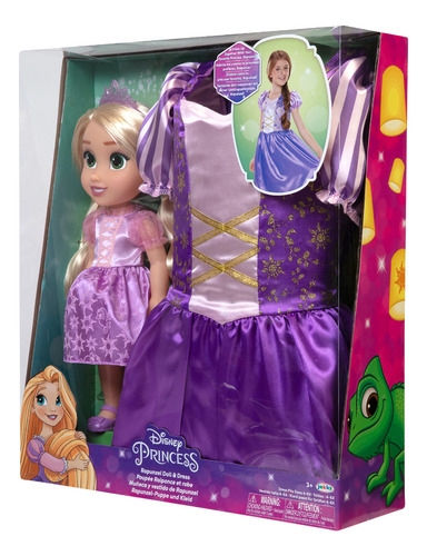 Muñeca Rapunzel Con Disfraz Niña 3-6 Años Disney Princesas