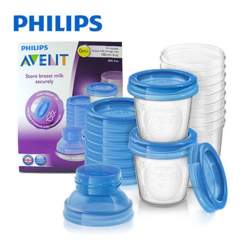 Vasos Contenedores De Leche 180ml Avent Philips Mundo Manias