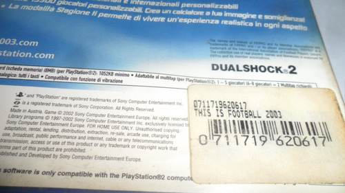 Juego Playstation 2 This Is Football 2003 (Usado)