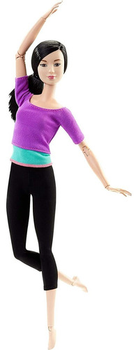 Boneca Barbie Made To Move, Blusa Roxa [exclusiva Da Amazon
